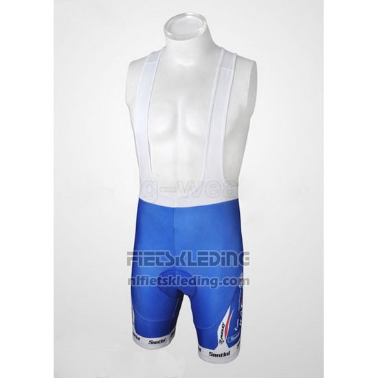 2010 Fietskleding Katusha Blauw en Blauw Korte Mouwen en Koersbroek